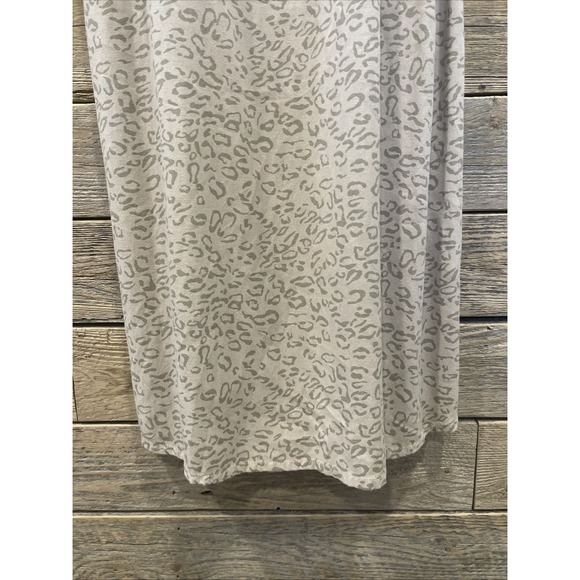 Volcom Women's Cha Ching Toanl Leopard Print Midi Dress Size‎ Medium Beige - Picture 2 of 10